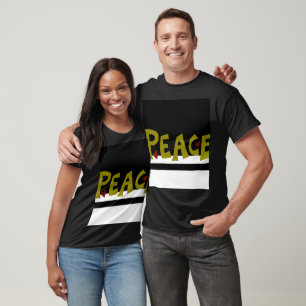 MAZIPOODLES Peace Olive Green T-Shirt