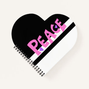 MAZIPOODLES Peace Pink Notebook