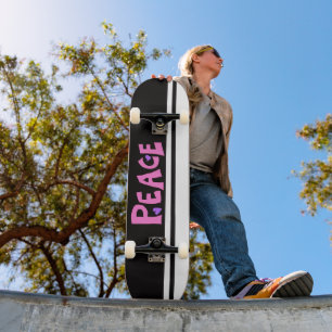 MAZIPOODLES Peace Pink Skateboard