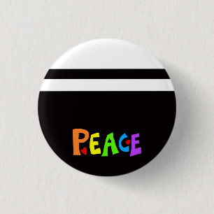 MAZIPOODLES Peace Rainbow 3 1 Inch Round Button