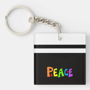 MAZIPOODLES Peace Rainbow 3 Keychain