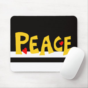 MAZIPOODLES Peace Yellow Mouse Pad
