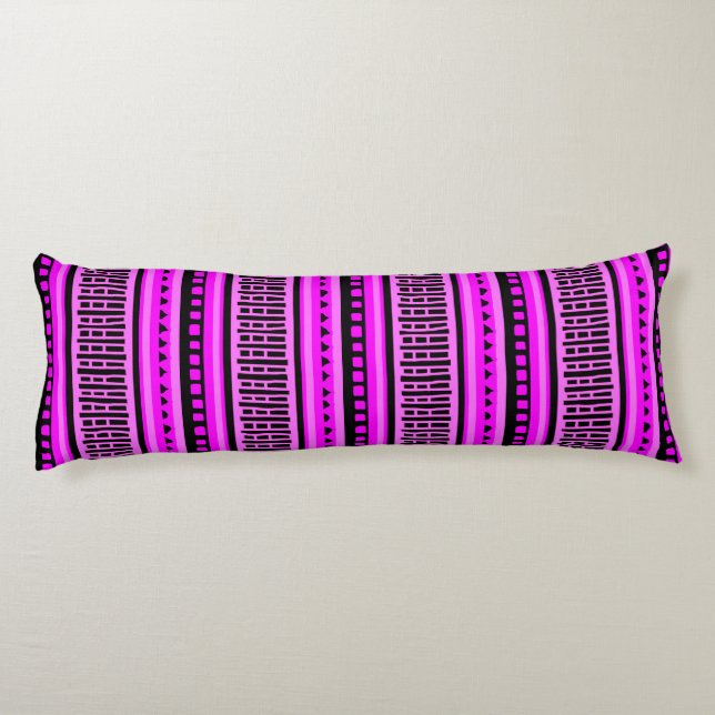 MAZIPOODLES Striped Ribbed Knitting Pattern 001 B  Body Pillow (Back)
