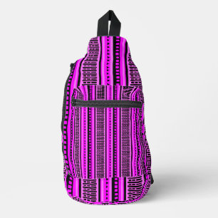 MAZIPOODLES Striped Ribbed Knitting Pattern 001 B  Sling Bag