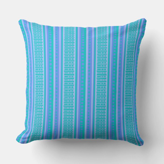 MAZIPOODLES Striped Ribbed Knitting Pattern 012 Throw Pillow (Front)