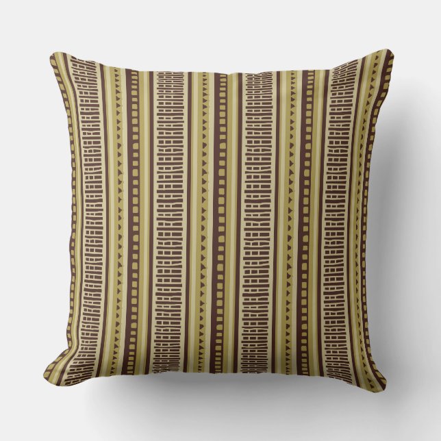 MAZIPOODLES Striped Ribbed Knitting Pattern 030 Throw Pillow (Front)