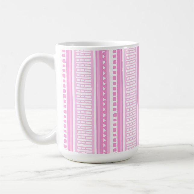 MAZIPOODLES Striped Ribbed Knitting Pattern 040 Coffee Mug (Left)