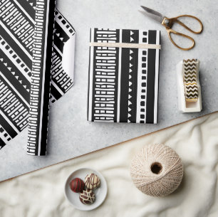 MAZIPOODLES Striped Ribbed Knitting Pattern 102 B  Wrapping Paper