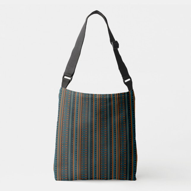 MAZIPOODLES Striped Ribbed Knitting Pattern 160 Crossbody Bag (Front)