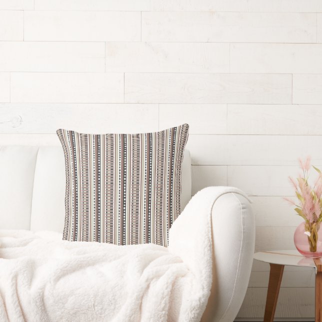 MAZIPOODLES Striped Ribbed Knitting Pattern 174 Throw Pillow (Couch)