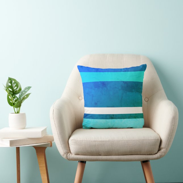 MAZIPOODLES Stripes Spaghetti 105 B Throw Pillow (Chair)