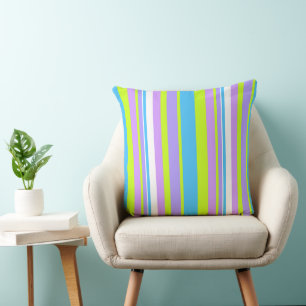 MAZIPOODLES Stripes Spaghetti 13 Throw Pillow