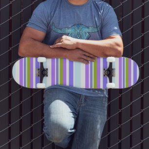 MAZIPOODLES Stripes Spaghetti 14 Skateboard
