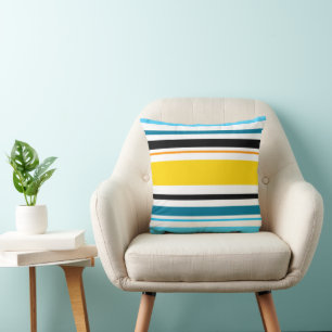 MAZIPOODLES Stripes Spaghetti 151 Throw Pillow