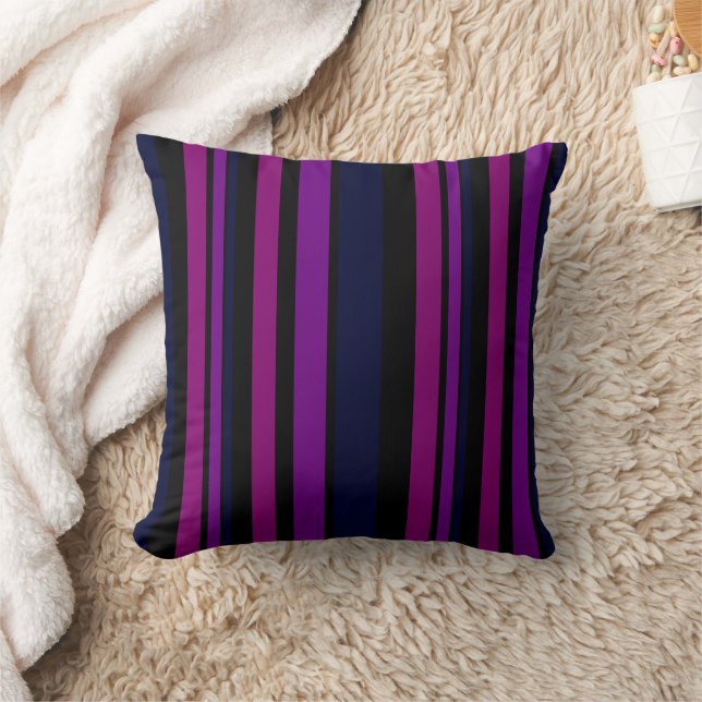 MAZIPOODLES Stripes Spaghetti 35 Throw Pillow (Blanket)