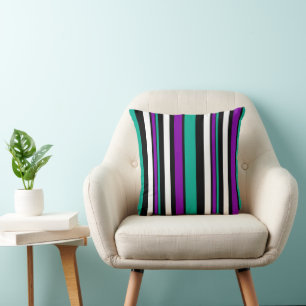 MAZIPOODLES Stripes Spaghetti 45 Throw Pillow