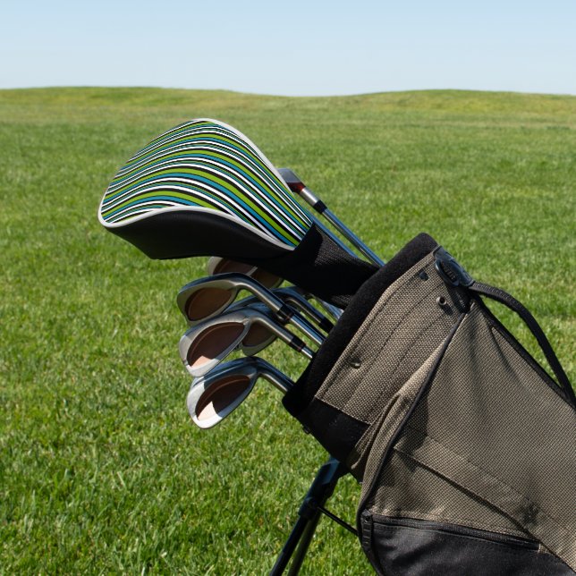 MAZIPOODLES Stripes Spaghetti 46 Golf Head Cover (In Situ)
