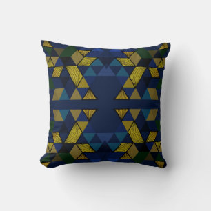 Mazipoodles Triangle Diamond Trapezium 1 Throw Pillow