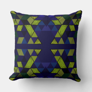Mazipoodles Triangle Diamond Trapezium 2 Throw Pillow
