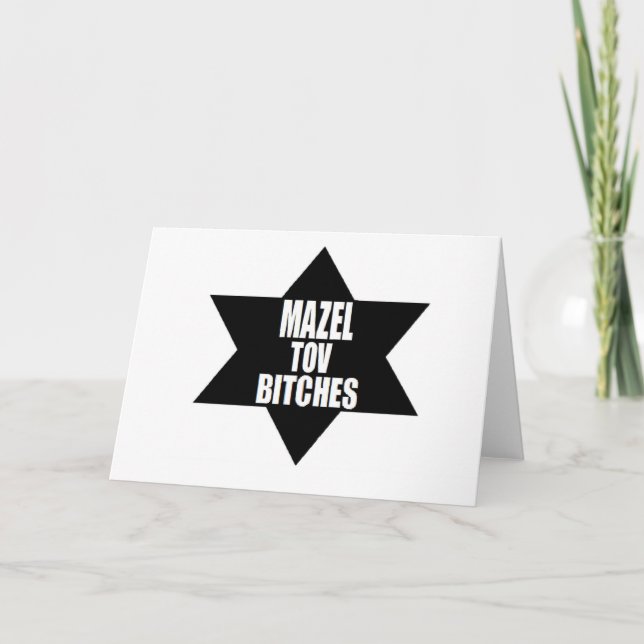 MAZOL TOV FUNNY HUMOR CHANUKKAH HANUKKAH HOLIDAY CARD (Front)