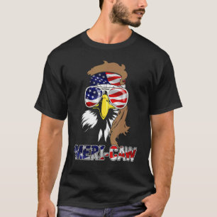 Mb35 Mullet Eagle Meri-Caw 4th Of July Independenc T-Shirt