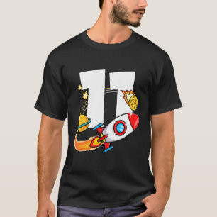 Mb 11th Birthday Rocket Ship Outer Space Universe  T-Shirt