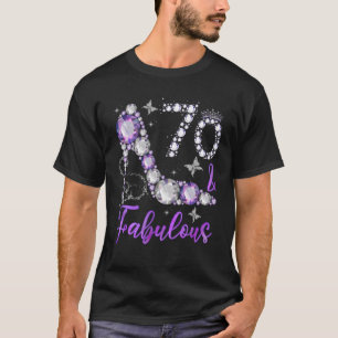 Mb 70 And Fabulous 70Th Birthday Diamond High Heel T-Shirt