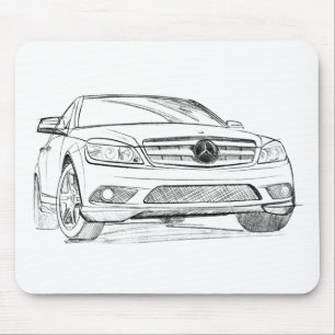 MB C350 sketch Mouse Pad