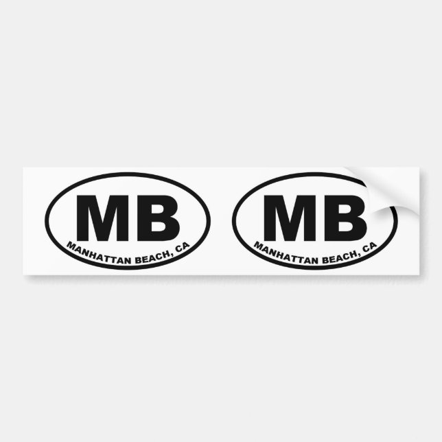 MB Manhattan Beach Bumper Sticker (Front)