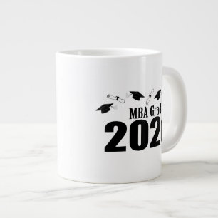 MBA Grad 2020 Caps And Diplomas (Black Large Coffee Mug