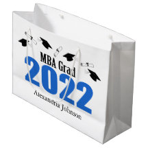 MBA Grad 2022 Graduation Gift Bag (Blue)
