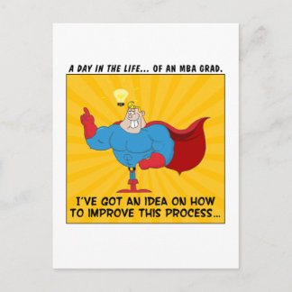 MBA Graduates Know the Answers to All Problems Announcement Postcard