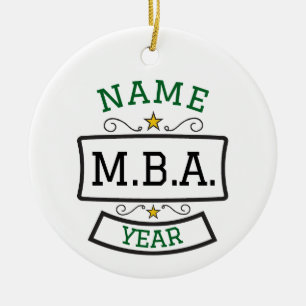 MBA Graduation Personalized Gift Ceramic Ornament