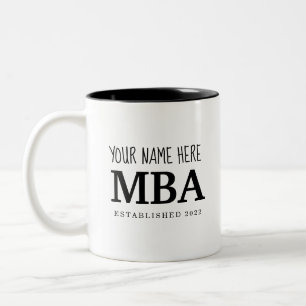 MBA Master of Business Administration Graduation  Two-Tone Coffee Mug