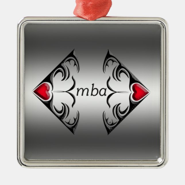 mba metal ornament (Front)