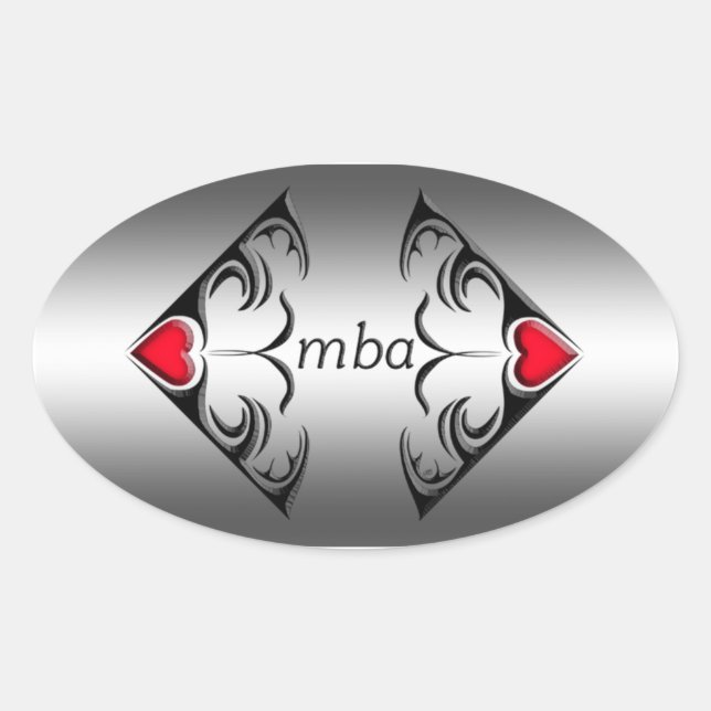 mba oval sticker (Front)