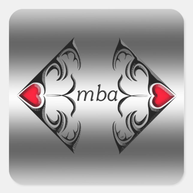 mba square sticker (Front)