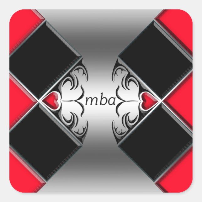mba square sticker (Front)