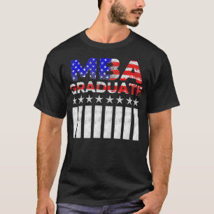 MBA Student US Flag Business Degree Graduation  T-Shirt