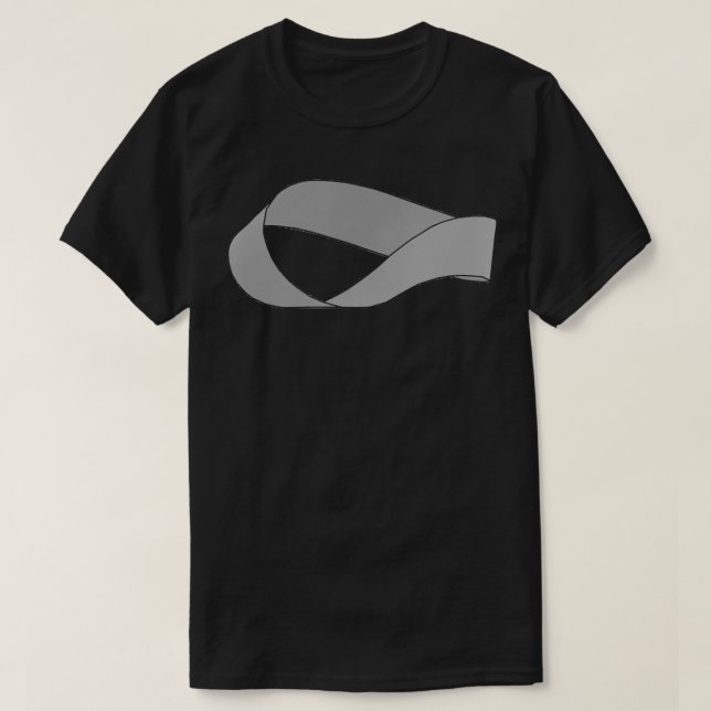 Mbius strip Silver  T-Shirt (Design Front)