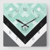MbM ACCUEIL Horloge murale - Mint Madness