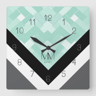MbM ACCUEIL Horloge murale - Mint Madness