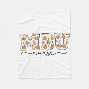 Mbu Nurse Pumpkin Fall Mother  Fleece Blanket