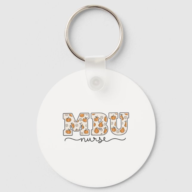 Mbu Nurse Pumpkin Fall Mother  Keychain (Front)