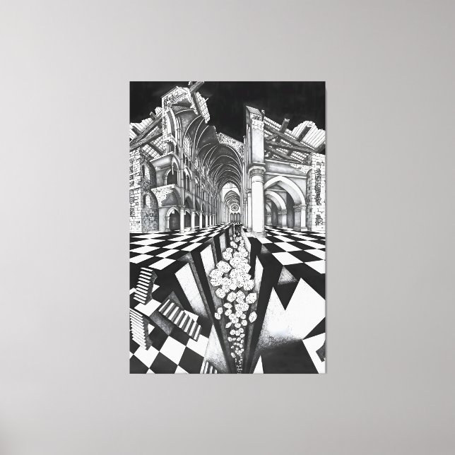 MC Escher art Canvas Print (Front)