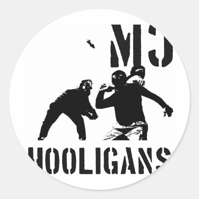 MC HOOLIGANS CLASSIC ROUND STICKER (Front)