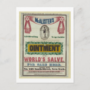 McAlister's All-Healing Vegetable Ointment Advert Postcard