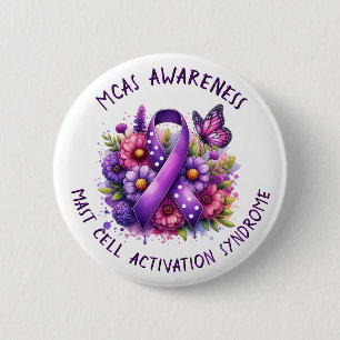 MCAS Mast Cell Activation Syndrome Awareness  2 Inch Round Button