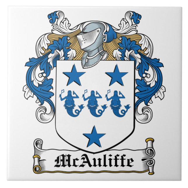 McAuliffe Family Crest Tile (Front)