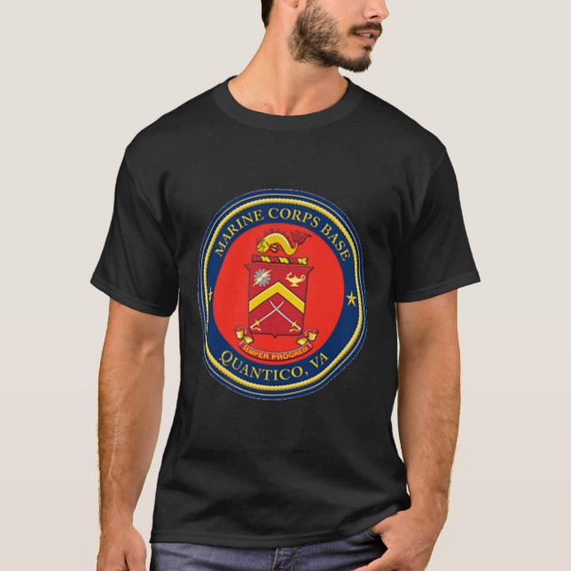 MCB Quantico Virginia Military Veteran FBI DEA Pat T-Shirt (Front)